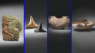 En la subasta, un hacha maya alcanzó el mayor valor con 692 mil euros, equivalentes a más de 16 millones de pesos