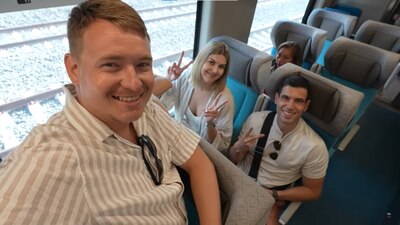 Celebraron el diseño de los vagones, la velocidad en la va y la amabilidad del personal