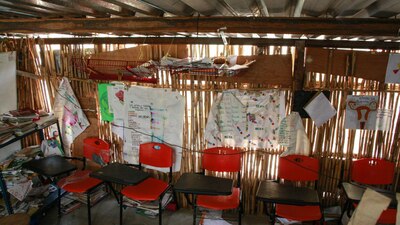 Una de las escuelas que se quedaron sin clases por un paro de la CNTE en Nochixtlán, Oaxaca