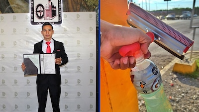 El joven recibió malos tratos en los semáforos pero también palabras de apoyo que lo impulsaron, comenta