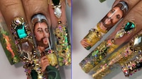 Uñas de 11 mil pesos dedicadas a San Judas Tadeo desatan furor y polémica en redes