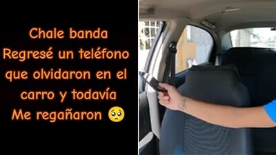 Regresó un teléfono a una usuaria y ella lo regañó por tardarse