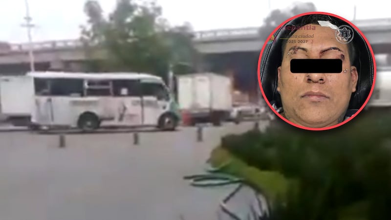 Detienen a chofer del transporte público que presuntamente conducía ebrio y chocó varios autos