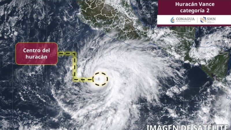 Tormenta Tropical ‘Vance’ evoluciona a Huracán Categoría 2 en el Pacífico mexicano