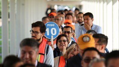 Iniciado el Simulacro Nacional 2021, comienza el conteo del tiempo de salida de los participantes