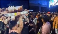 VIDEO: Multitud empuja y roba cervezas a vendedor al interior del Pepsi Center