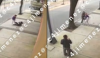 VIDEO: En plena calle, mujer propina golpiza a su hija... ¡Por ir tarde a la escuela!