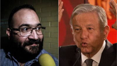 El exgobernador de Veracruz, Javier Duarte de Ochoa, y el presidente Andrés Manuel López Obrador