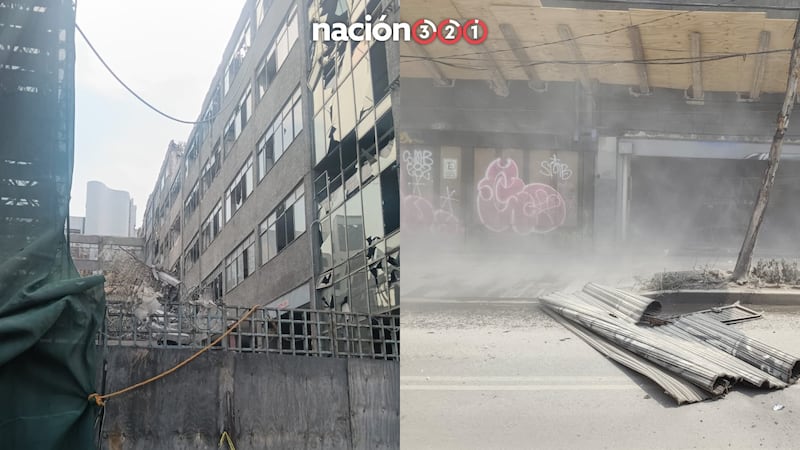 Colapsa edificio en demolición en San Antonio Abad; hay al menos tres personas atrapadas