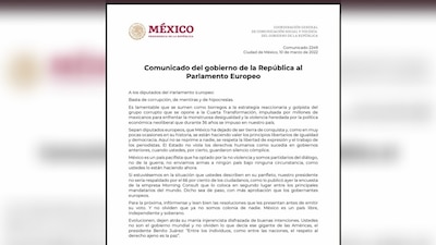 La apostura de México fue redactada por el presidente Andrés Manuel López Obrador
