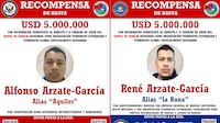 EU ofrece recompensa millonaria por presuntos jefes de plaza del Cártel de Sinaloa