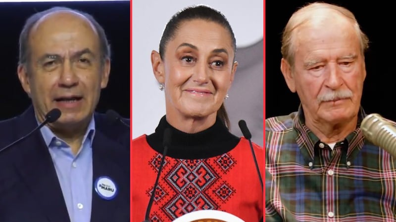 Sheinbaum arremete contra Fox y Calderón tras respaldo a Maru Campos