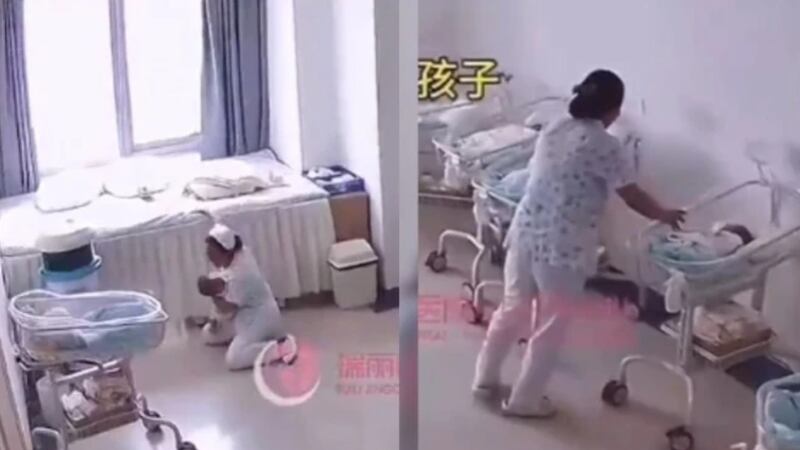 VIDEO: Enfermeras chinas protegen a bebés durante terremoto de Myanmar