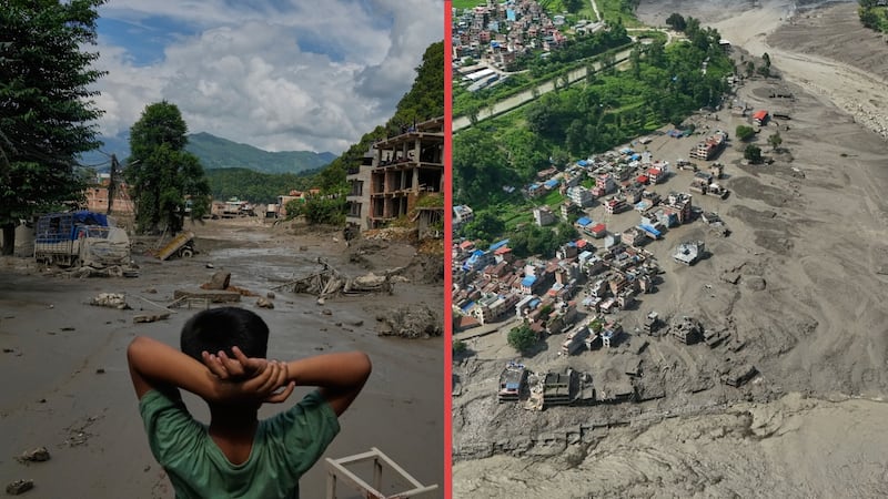 Suman más de 500 personas desaparecidas y al menos 160 muertos tras inundaciones en Nepal y China