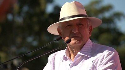 El presidente AMLO estuvo este domingo en el estado de Sinaloa