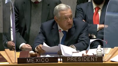 AMLO aprovechó su participación para dar un sermón a la ONU.