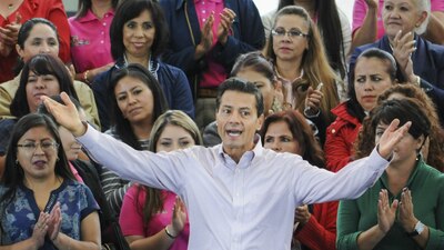 El presidente Peña durante un evento en Hidalgo, en septiembre de 2016