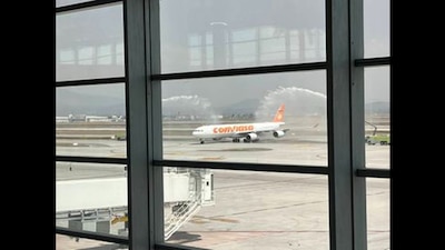 Así aterrizó el vuelo 3726 de Conviasa al Aeropuerto Internacional Felipe Ángeles