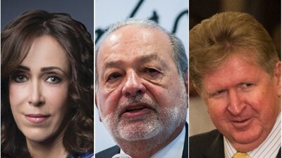 María Asunción Aramburuzabala, Carlos Slim y Germán Larrea