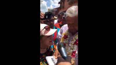 Eva Cadena se encontró con el tres veces candidato presidencial en Veracruz