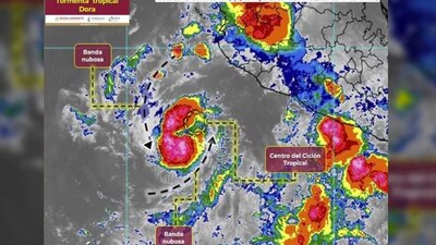 En las próximas horas, la tormenta tropical 'Dora' podría convertirse en huracán