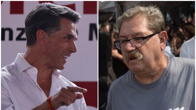 El diputado Sergio Mayer y el escritor Paco Taibi II
