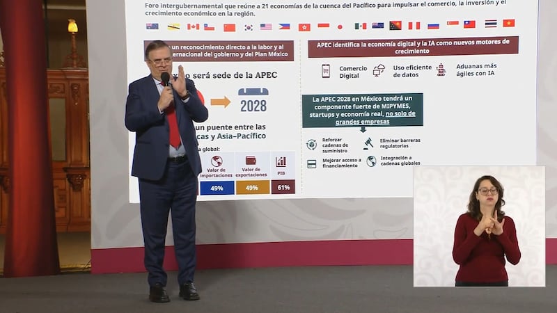 México será sede de la cumbre de APEC en 2028, confirma Marcelo Ebrard
