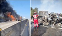 Choque de pipa con combustible en la Puebla-Orizaba amenaza con explosión