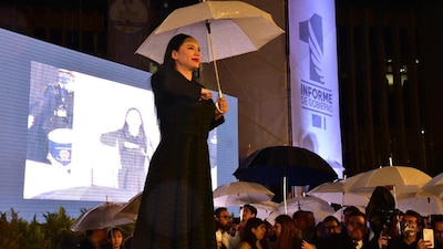 Su mensaje duró poco más de 70 segundos y fue dirigido a muy pocos asistentes