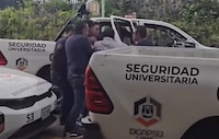 VIDEO: Captan momento en que alumnos y vigilancia de la UNAM frustran presunto robo