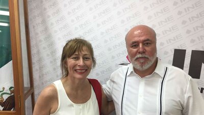 Tatiana y su hermano Manuel Clouthier, quienes han incursionado en la política desde hace años