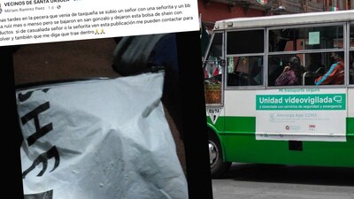 La bolsa fue olvidada en un transporte público que salió de Taxqueña