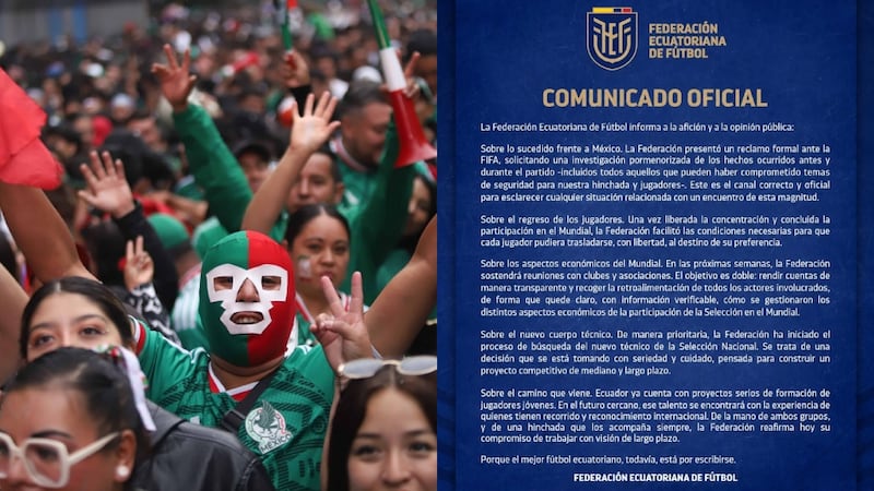 Ecuador presenta reclamo formal ante la FIFA por comportamiento de aficionados mexicanos
