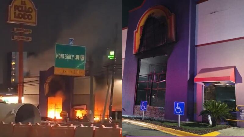 Se incendian dos sucursales de ‘Pollo Loco’ en Apodaca, Nuevo León