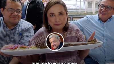 Xóchitl Gálvez disfrutó con las manos del pejelagarto