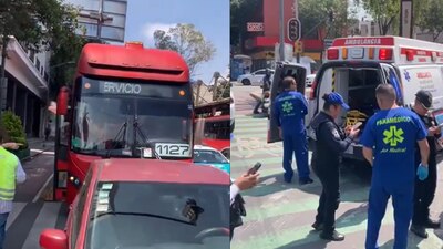 Al menos 12 personas lesionadas dejó la maniobra de un conductor de la Línea 1 del Metrobús
