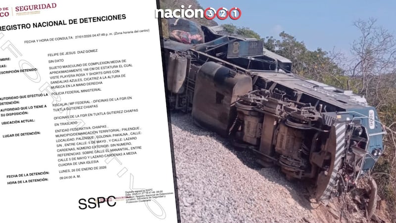 Detienen a maquinista de la unidad del Tren Interoceánico que descarriló en diciembre