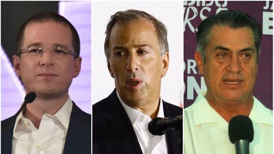 Tres de los cuatro candidatos que compitieron por la Presidencia