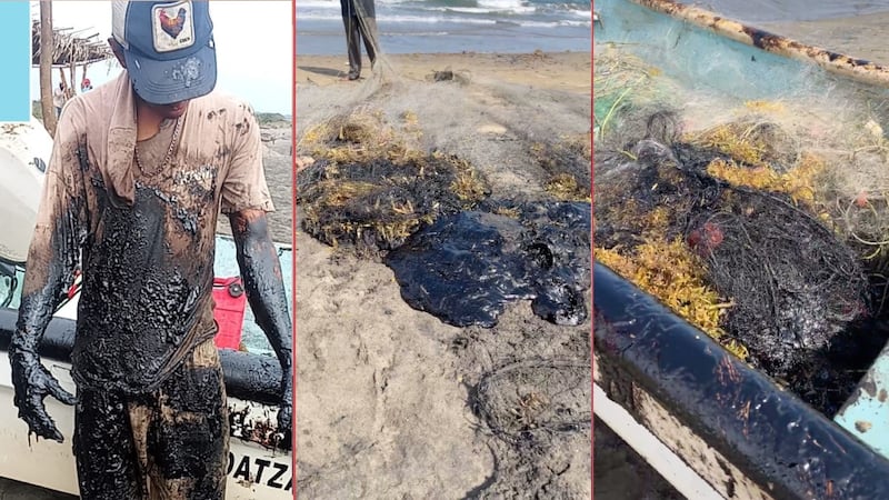 Reportan derrame de hidrocarburo en playas de Veracruz; afecta actividades de pesca