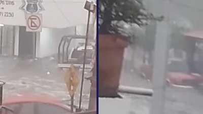 En redes sociales circularon fotos y videos que dieron cuenta de la fuerte tromba