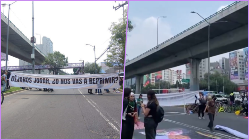 Caos vial rumbo al México-Inglaterra: manifestantes bloquean Periférico Sur a horas del partido