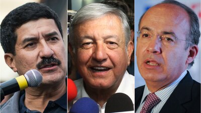 Javier Corral, Andrés Manuel López Obrador y Felipe Calderón Hinojosa