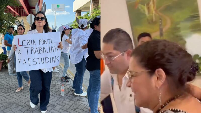 Lenia Batres llega a Tabasco entre manifestaciones en su contra y muestras de apoyo