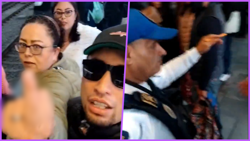 VIDEO: Mujeres golpean a usuario del Metro y cuando llega la policía lo acusan de acosarlas