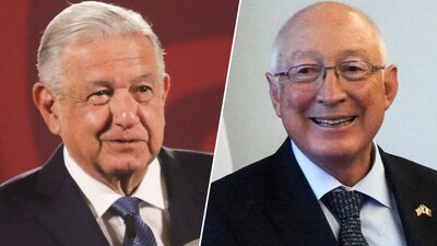 AMLO se reunió con el embajador de EU en Palacio Nacional