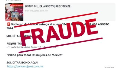 En redes sociales se viralizó un presunto apoyo de 2 mil 600 pesos para mujeres