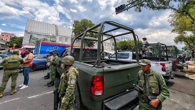 La Guardia Nacional y el Ejército, en coordinación con elementos de la SSC realizaron patrullajes a pie las calles