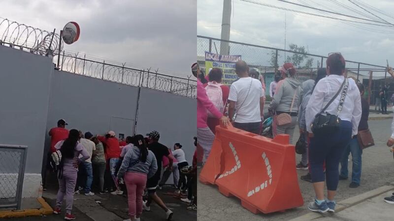 Familiares de reos protestan por presunta riña en el penal de Chalco