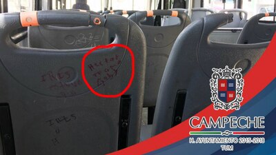 El gobierno local pidió a la población que no raye el transporte público