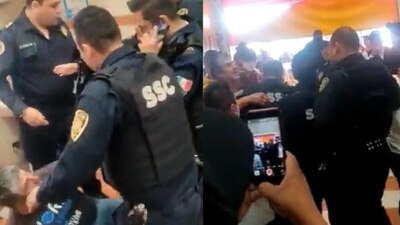 Agentes de la SSC se enfrentan a golpes con comensales de una taquería en la GAM